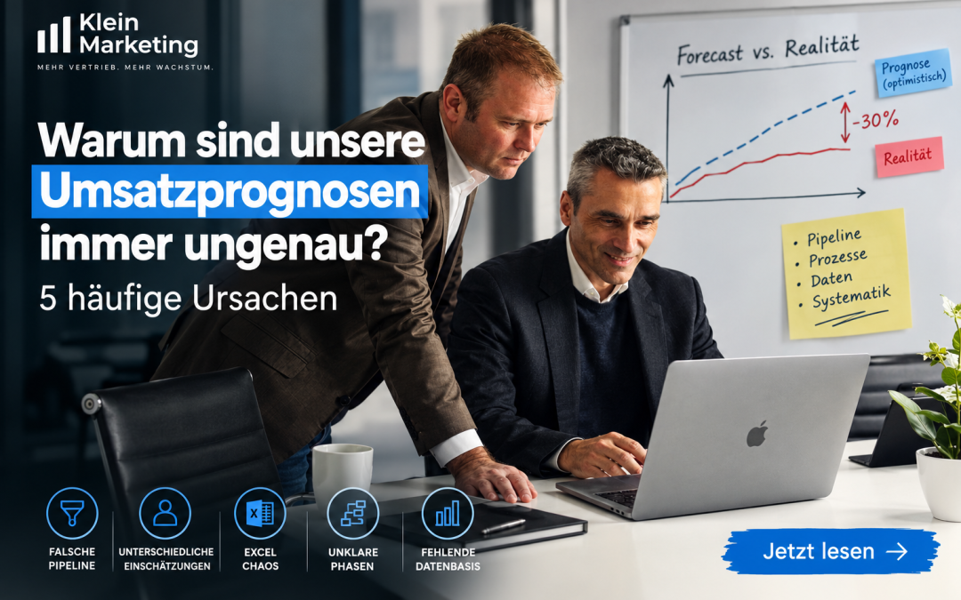 Geschäftsführer einer SaaS-Firma fragt mich: Warum sind unsere Umsatzprognosen immer ungenau? 5 häufige Ursachen
